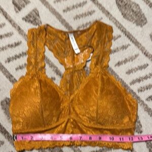 Lace Bralette in Mustard Yellow